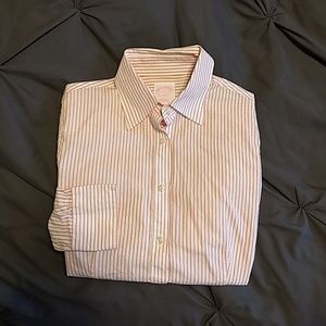 Brooks brothers pink and white stripes button down
